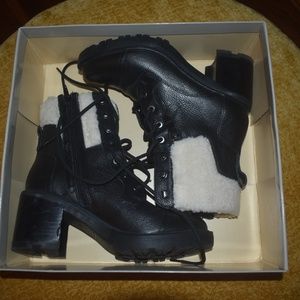 Marc Fisher Lansley Shearling Combat boot
